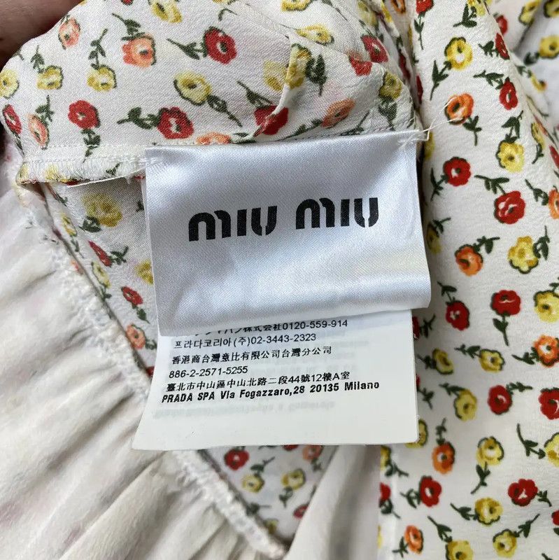 Miu Miu Miu Miu Yellow Cotton Dress for Women 0089 Size S / US 4 / IT 40 - 5 Thumbnail