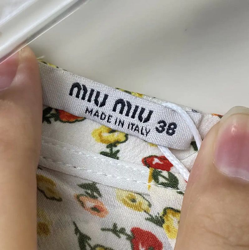Miu Miu Miu Miu Yellow Cotton Dress for Women 0089 Size S / US 4 / IT 40 - 6 Thumbnail