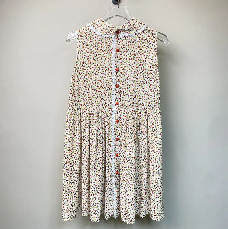 Miu Miu Miu Miu Yellow Cotton Dress for Women 0089 Size S / US 4 / IT 40 - 2 Thumbnail
