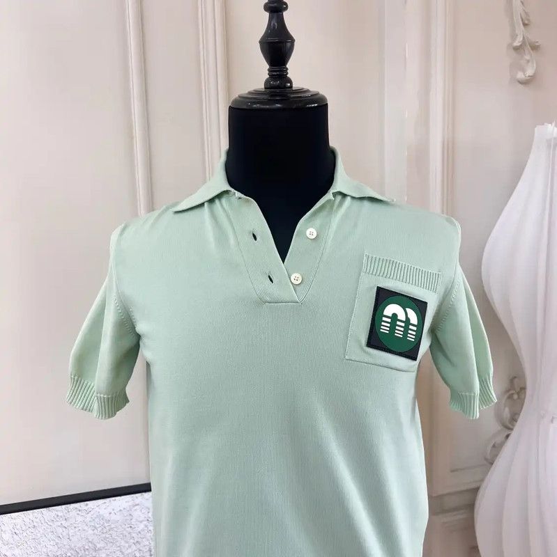 Miu Miu Miu Miu Green Nylon Women's T-shirt 0089 Size S / US 4 / IT 40 - 3 Thumbnail