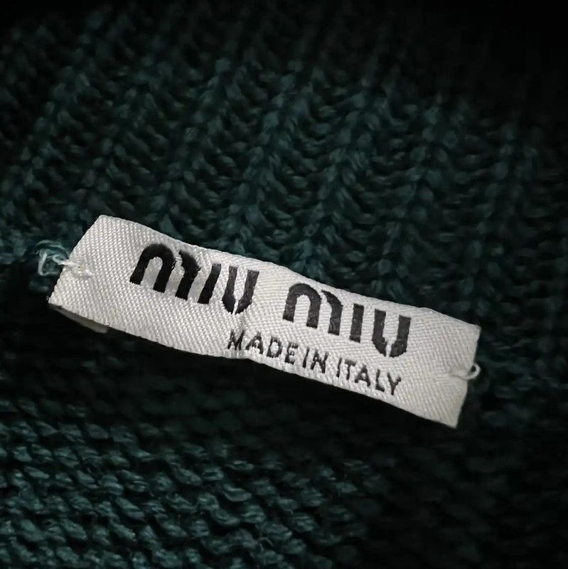 Miu Miu Miu Miu Green Wool Long Sleeve Sweater 0089 Size ONE SIZE - 2 Thumbnail