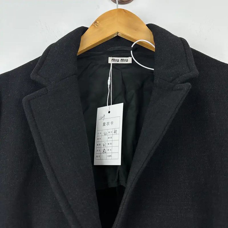 Miu Miu Miu Miu Black Wool Dress in Size M 0089 Size M / US 6-8 / IT 42-44 - 3 Thumbnail