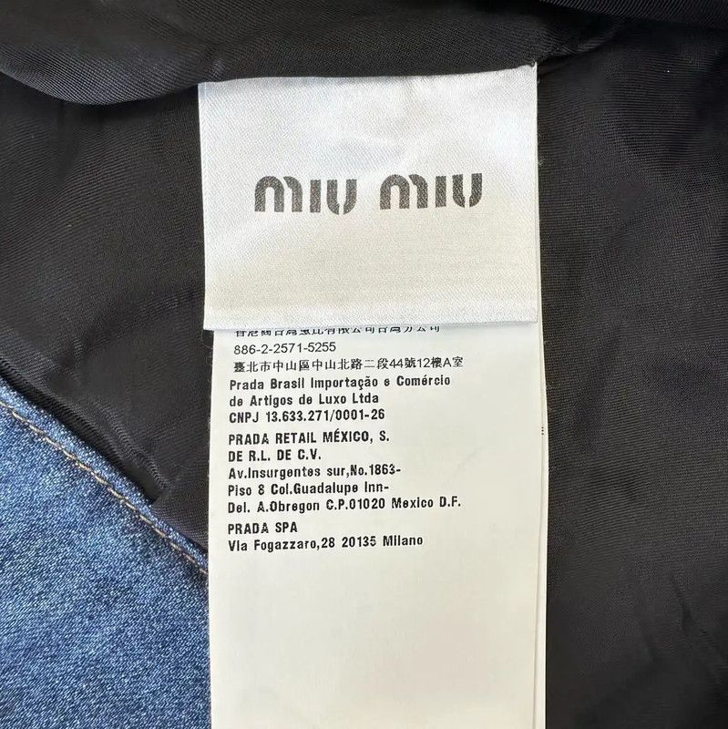 Miu Miu Miu Miu Blue Denim Embroidered Women’s Jacket 0089 Size S / US 4 / IT 40 - 8 Thumbnail
