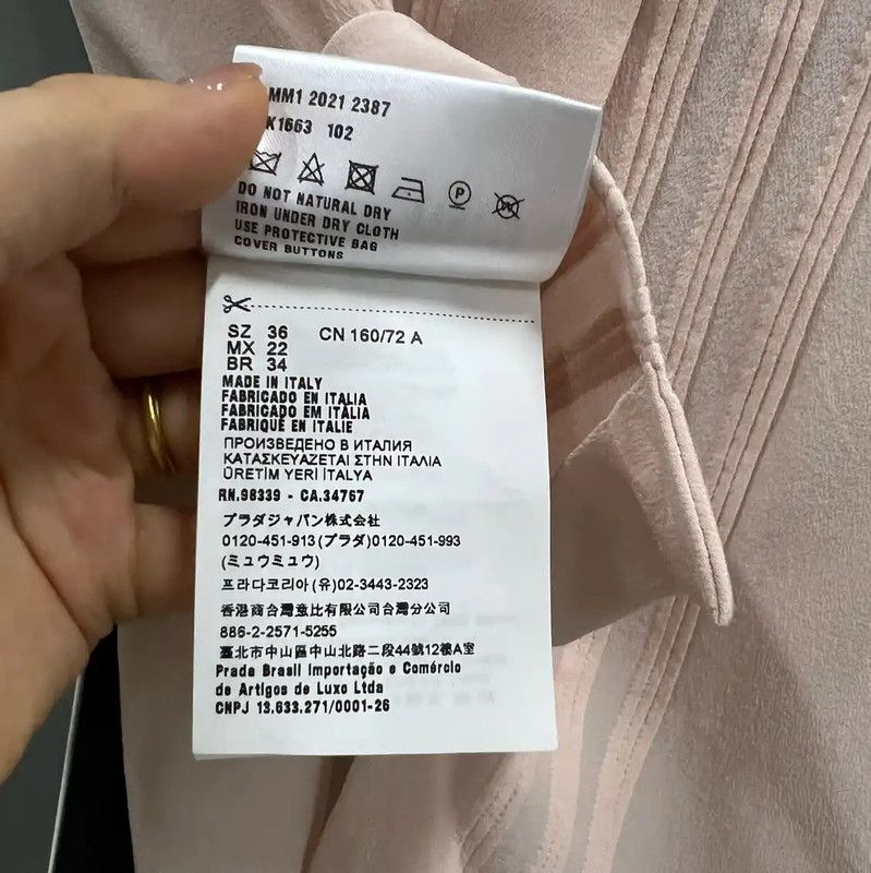Miu Miu Miu Miu Pink Cotton Short Summer Shirt 0089 Size ONE SIZE - 4 Thumbnail