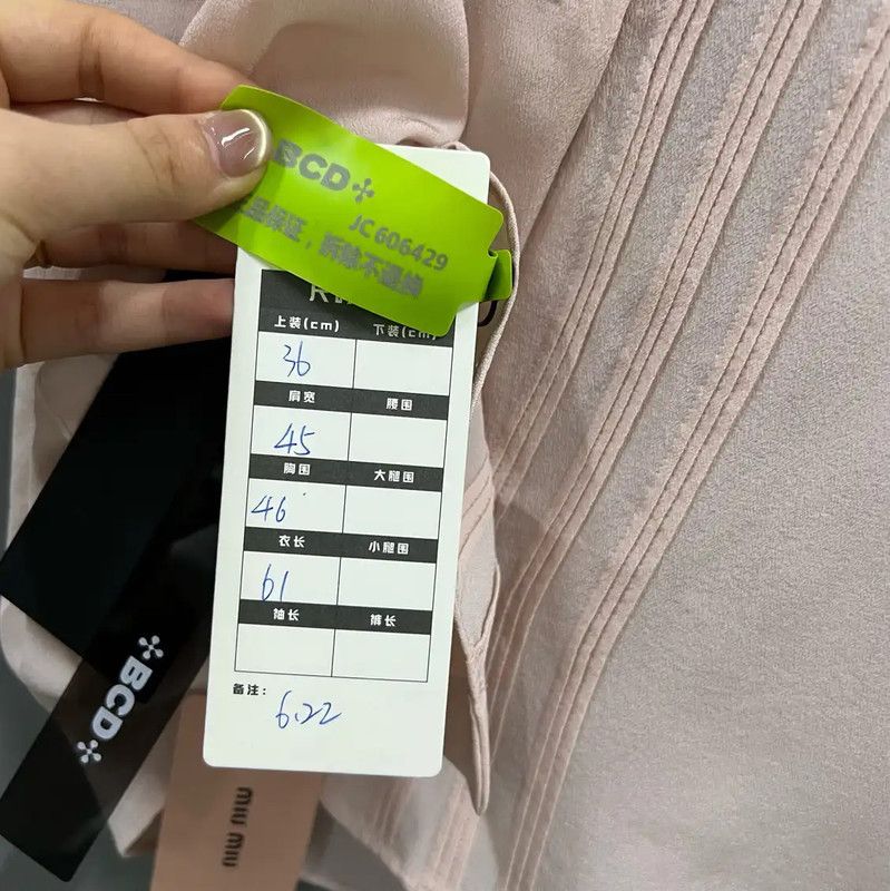 Miu Miu Miu Miu Pink Cotton Short Summer Shirt 0089 Size ONE SIZE - 5 Thumbnail