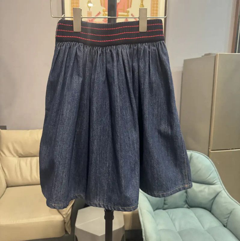 Miu Miu Miu Miu Blue Denim Women's Skirt 0089 Size 24" / US 00 / IT 34 - 2 Thumbnail