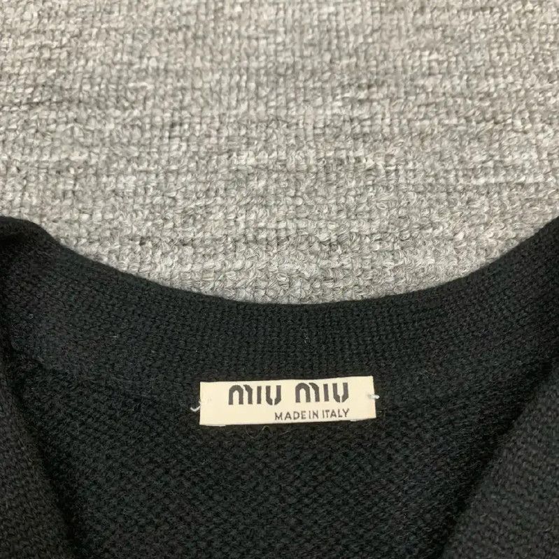 Miu Miu Miu Miu Black Cotton Women's Pullover Sweater 0089 Size M / US 6-8 / IT 42-44 - 8 Thumbnail