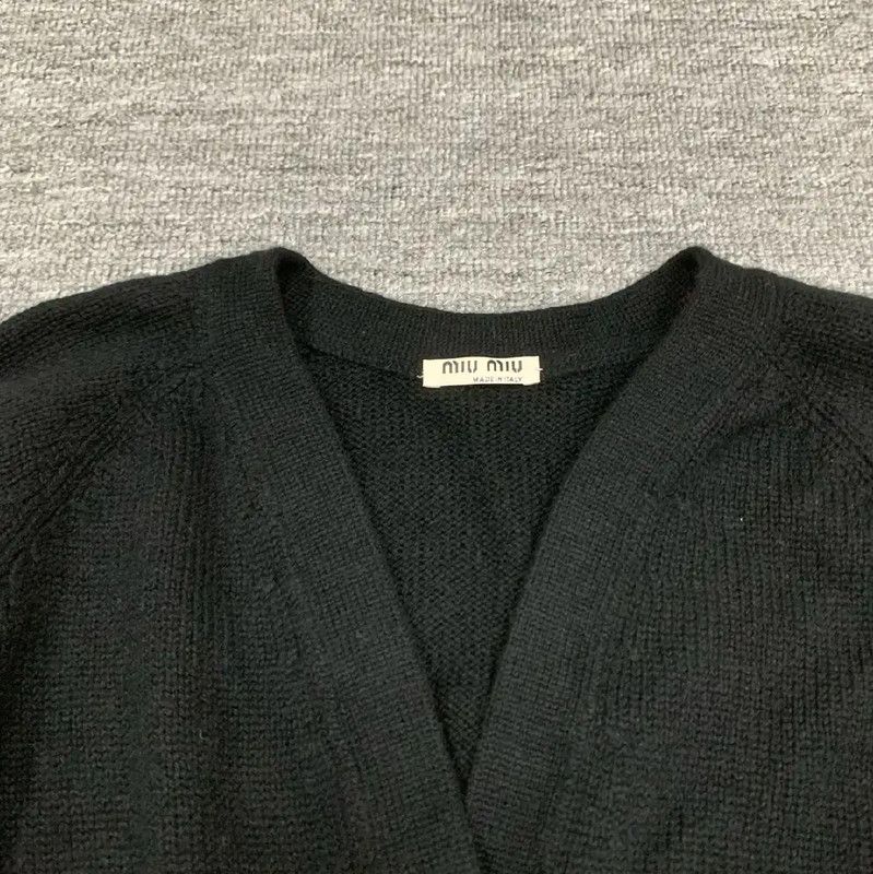 Miu Miu Miu Miu Black Cotton Women's Pullover Sweater 0089 Size M / US 6-8 / IT 42-44 - 5 Thumbnail