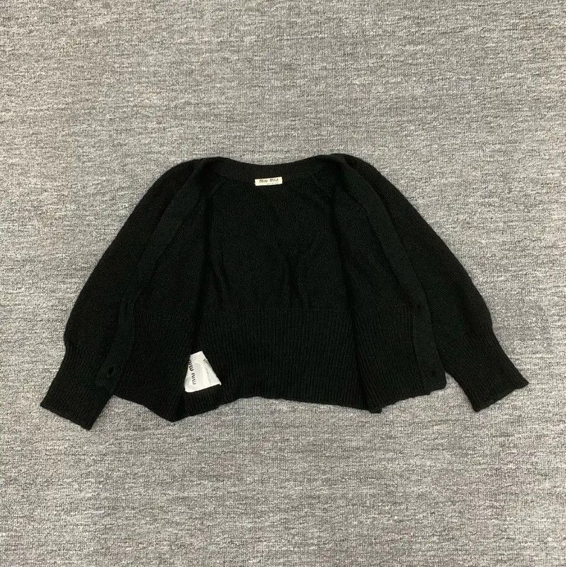 Miu Miu Miu Miu Black Cotton Women's Pullover Sweater 0089 Size M / US 6-8 / IT 42-44 - 6 Thumbnail