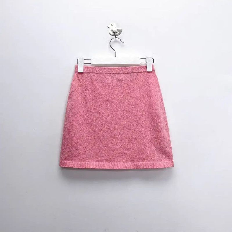 Miu Miu Miu Miu Pink Cotton Blend Skirt 0089 Size 23" - 2 Thumbnail