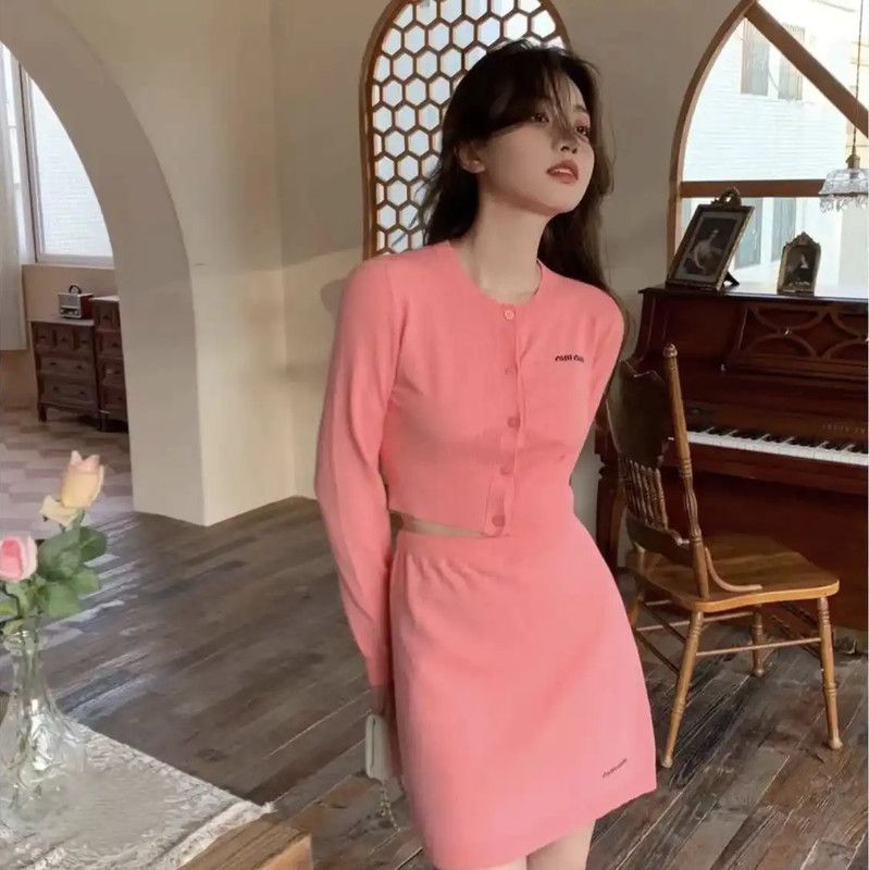 Miu Miu Miu Miu Pink Cotton Blend Skirt 0089 Size 23" - 7 Thumbnail