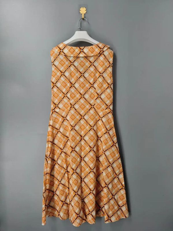 Miu Miu Miu Miu Yellow Cotton Dress for Women 0089 Size S / US 4 / IT 40 - 2 Thumbnail