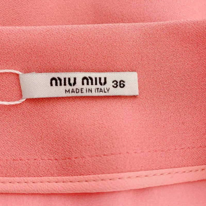 Miu Miu Miu Miu Pink A-Line Skirt with Embellished Pockets 0089 Size 23" - 4 Thumbnail