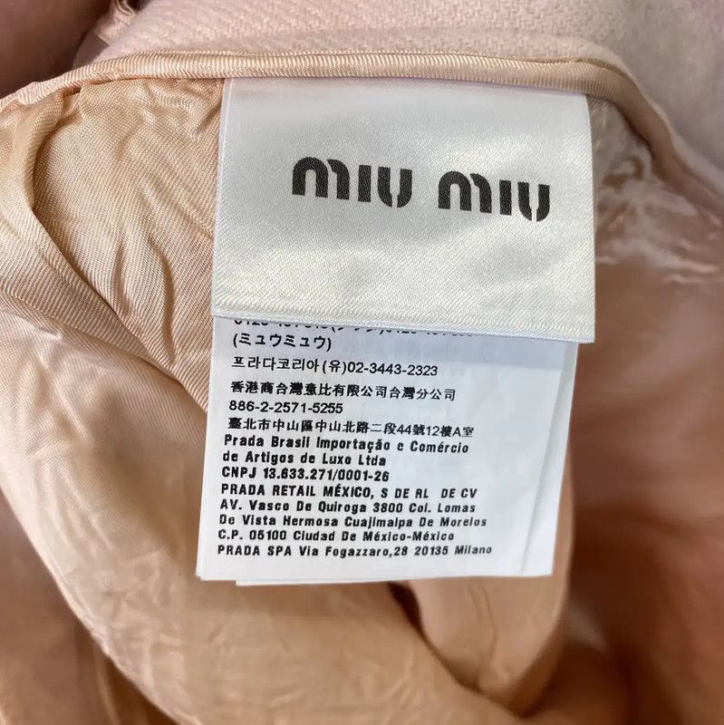 Miu Miu Miu Miu Pink Wool Women's Skirt 0089 Size 23" - 8 Thumbnail