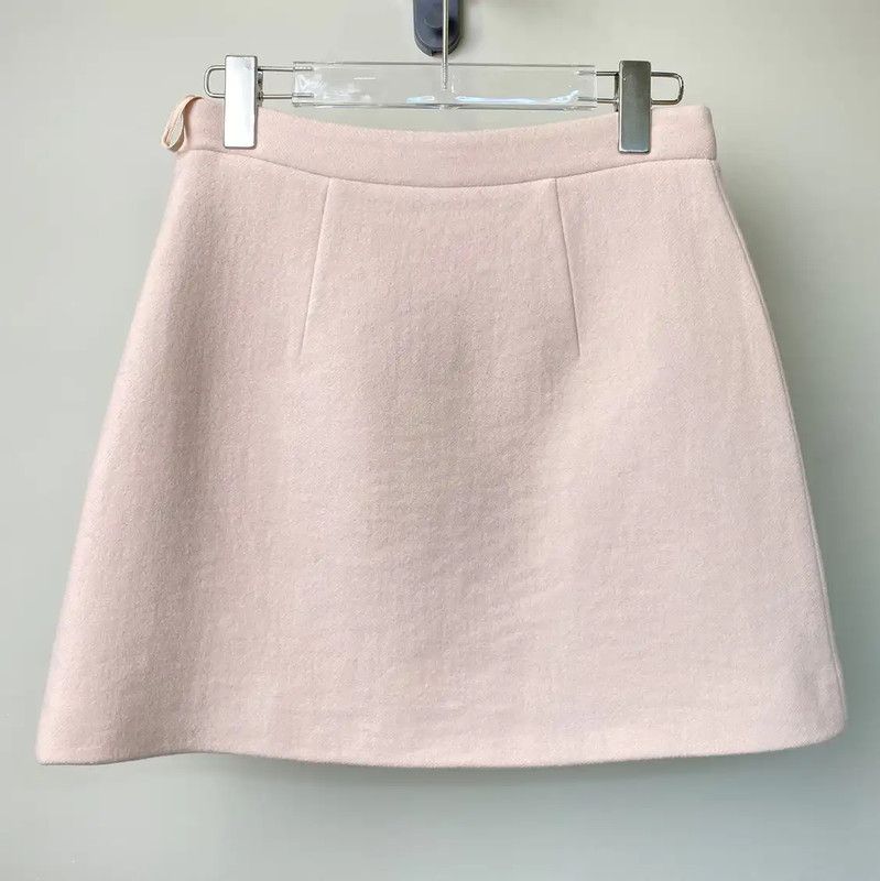 Miu Miu Miu Miu Pink Wool Women's Skirt 0089 Size 23" - 2 Thumbnail