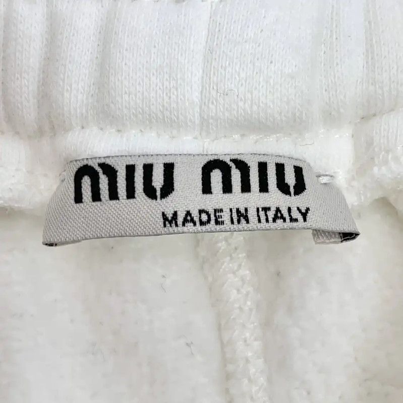 Miu Miu Miu Miu White Cotton Women's Shorts 0089 Size 23" - 6 Thumbnail