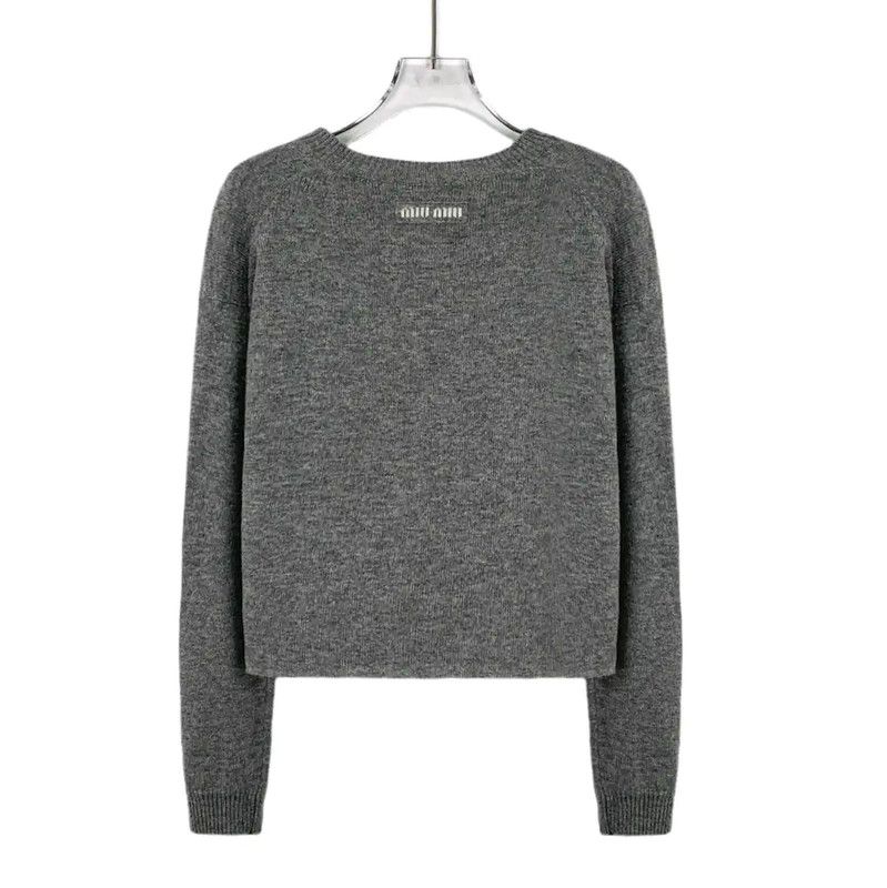 Miu Miu Miu Miu Grey Wool Pullover Sweater 0089 Size S / US 4 / IT 40 - 2 Thumbnail