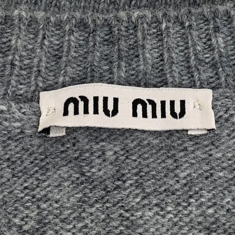 Miu Miu Miu Miu Grey Wool Pullover Sweater 0089 Size S / US 4 / IT 40 - 6 Thumbnail