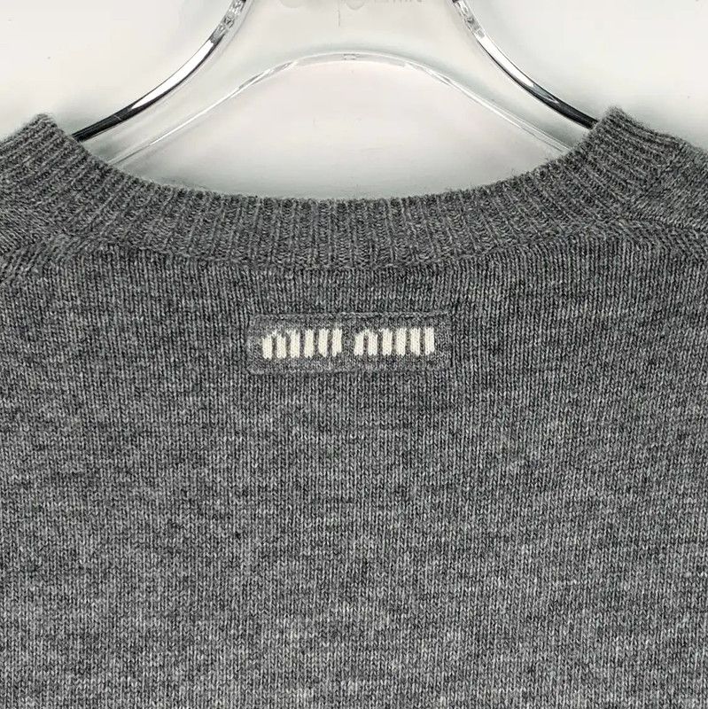 Miu Miu Miu Miu Grey Wool Pullover Sweater 0089 Size S / US 4 / IT 40 - 5 Thumbnail