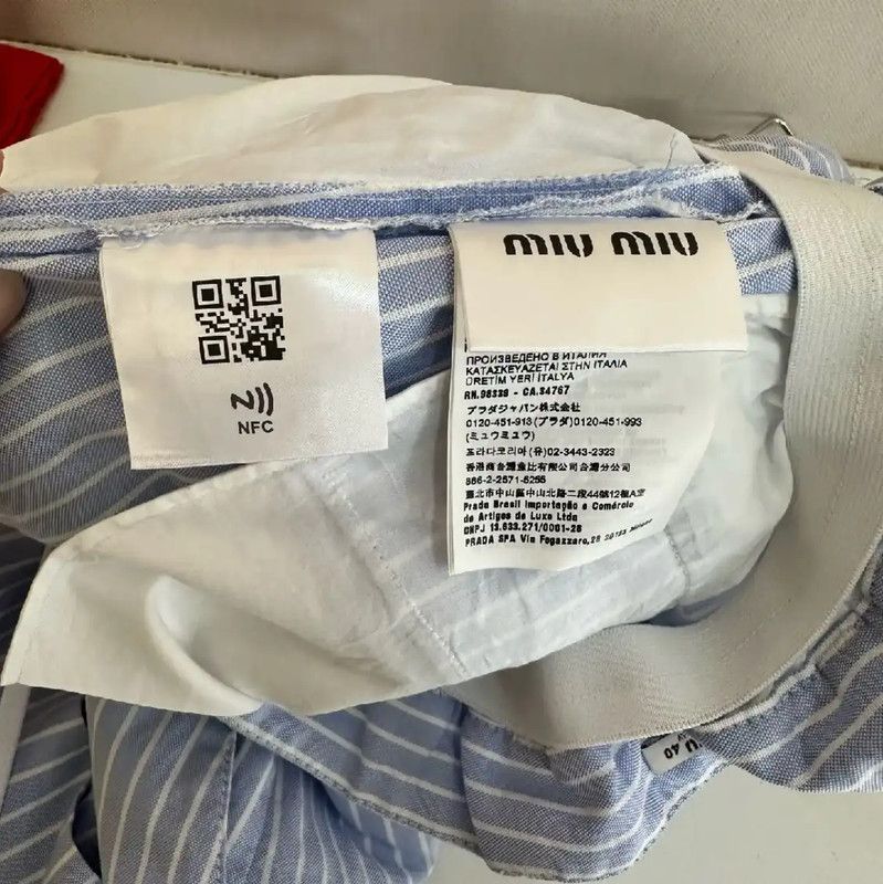 Miu Miu Miu Miu Blue Cotton Women's Shorts 0089 Size 28" / US 6 / IT 42 - 6 Thumbnail