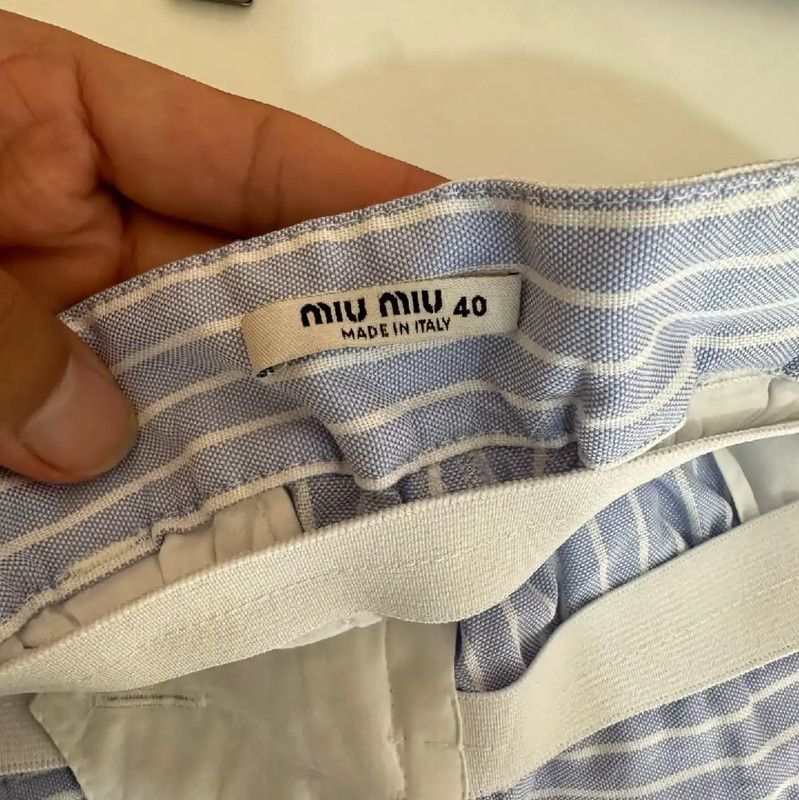 Miu Miu Miu Miu Blue Cotton Women's Shorts 0089 Size 28" / US 6 / IT 42 - 3 Thumbnail