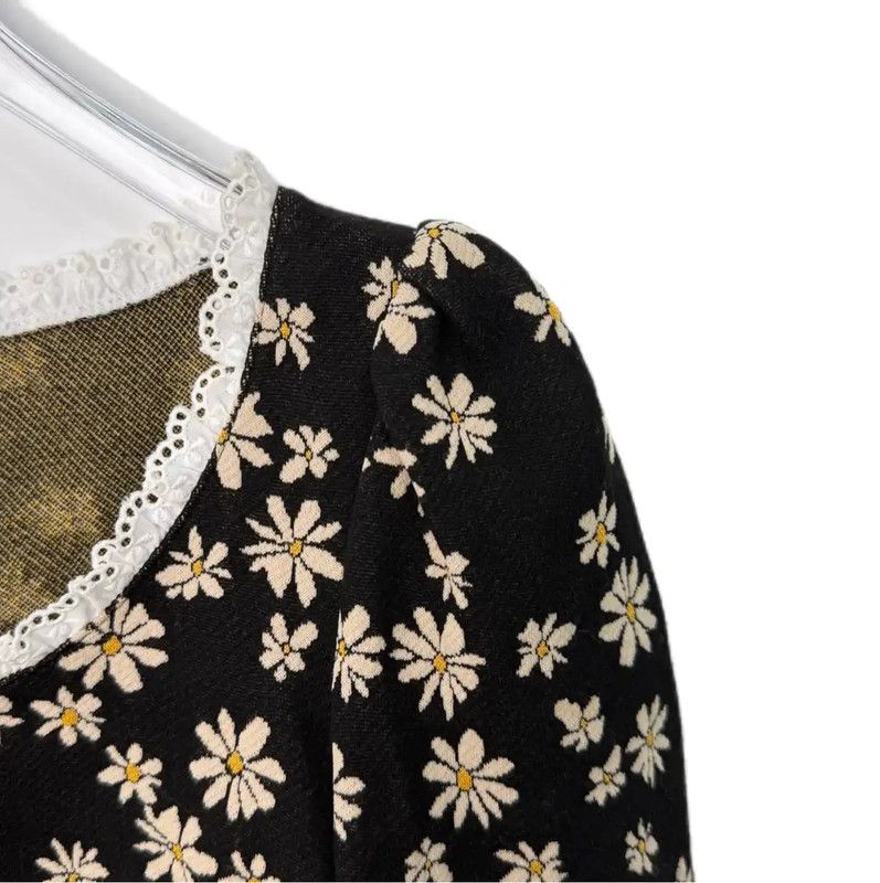Miu Miu Miu Miu Black Floral Print Cropped Jacket 0089 Size S / US 4 / IT 40 - 3 Thumbnail