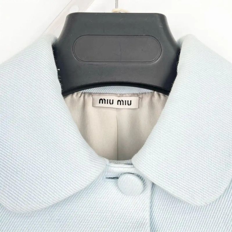 Miu Miu Miu Miu Blue Women's Coat Size S 0089 Size S / US 4 / IT 40 - 6 Thumbnail