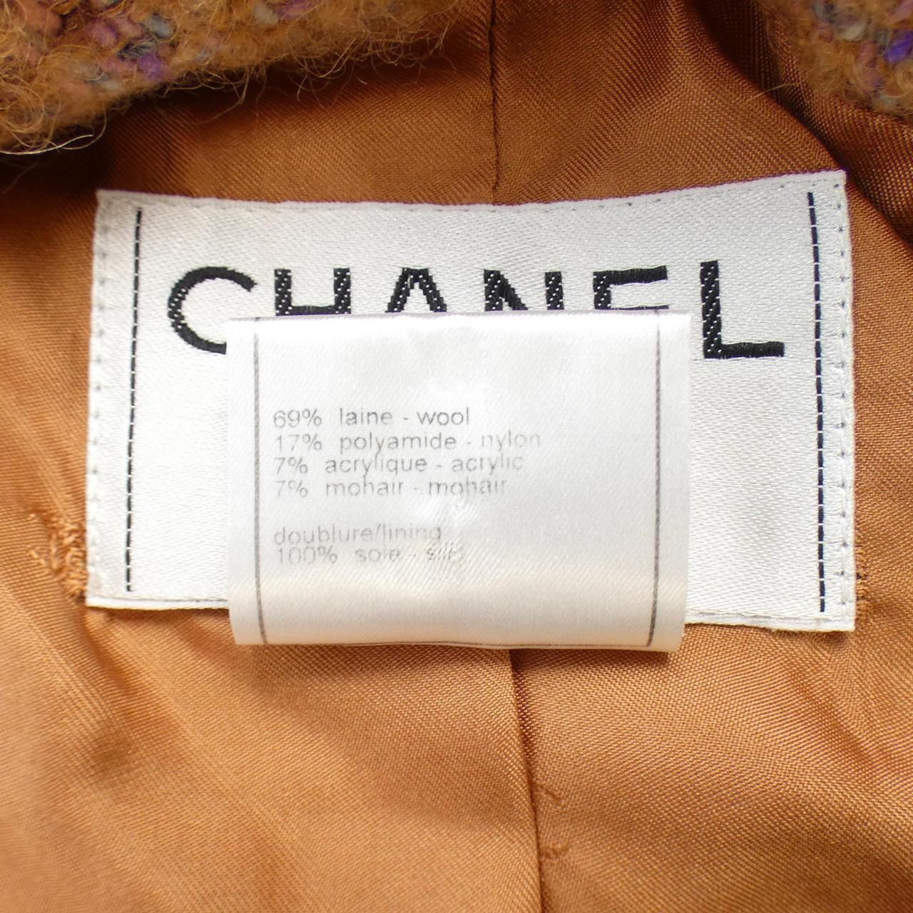 Chanel Chanel Chanel No Collar Jacket Jacket Cotton Outerwear P09183V05787 97A DUTY FREE for USA Size ONE SIZE - 3 Thumbnail