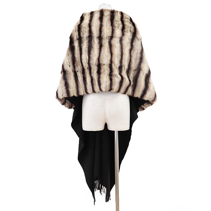 Fendi Fendi Fendi Candy Orilag Fur Cashmere Stole Natural Material Scarf DUTY FREE for USA Size ONE SIZE - 6 Thumbnail