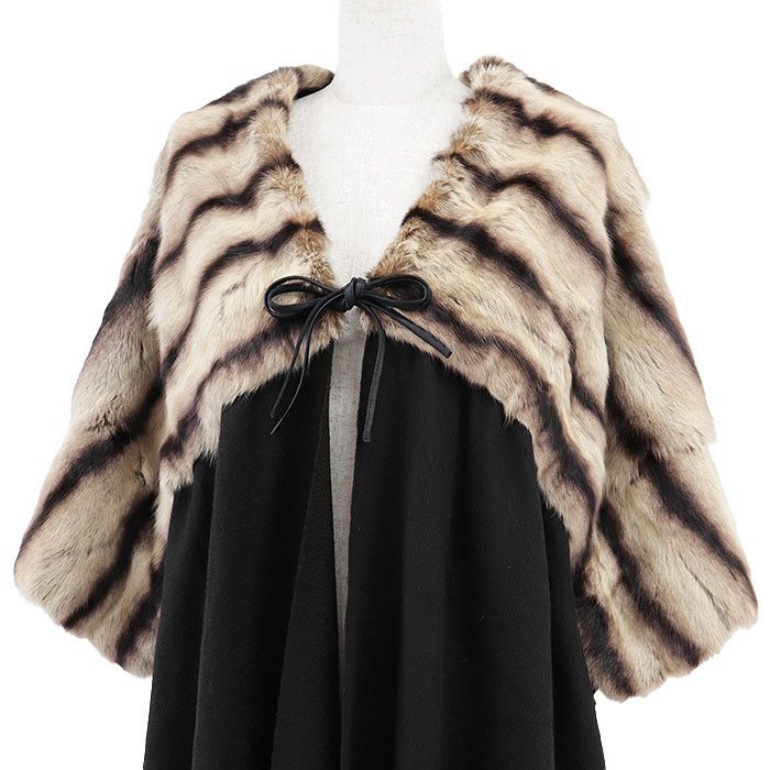 Fendi Fendi Fendi Candy Orilag Fur Cashmere Stole Natural Material Scarf DUTY FREE for USA Size ONE SIZE - 2 Thumbnail