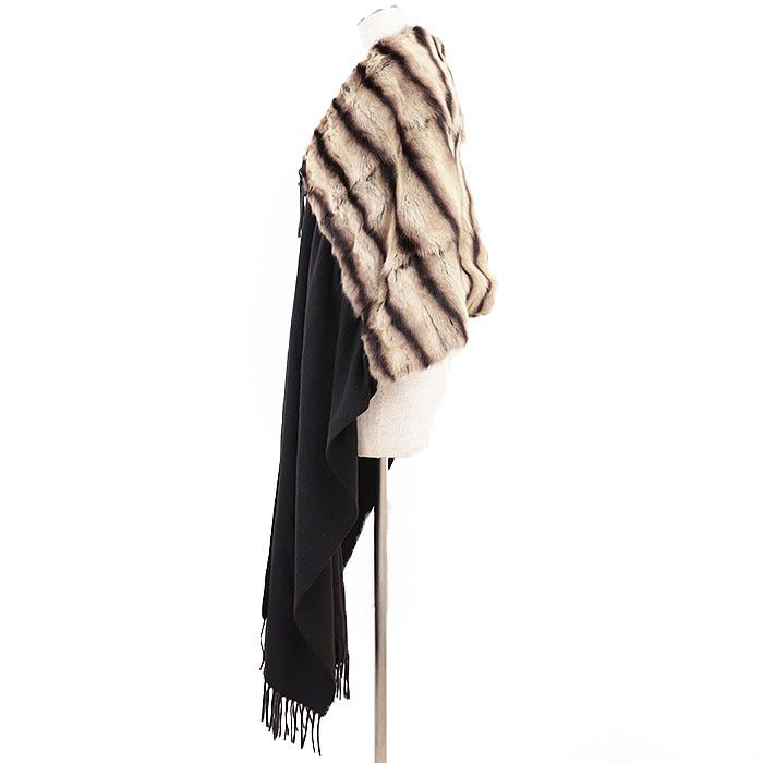 Fendi Fendi Fendi Candy Orilag Fur Cashmere Stole Natural Material Scarf DUTY FREE for USA Size ONE SIZE - 5 Thumbnail