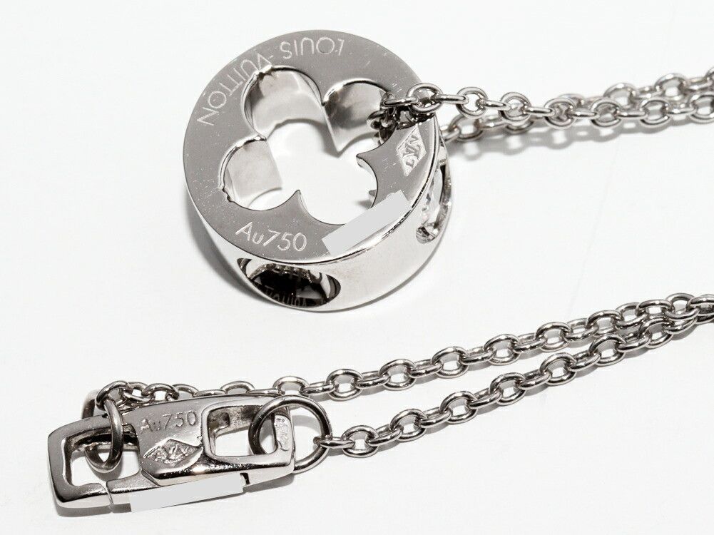 Louis Vuitton Louis Vuitton Louis Vuitton Empreinte K18WG Diamond Pendant Necklace Metal Necklace Q93231 DUTY FREE for USA Size ONE SIZE - 4 Thumbnail