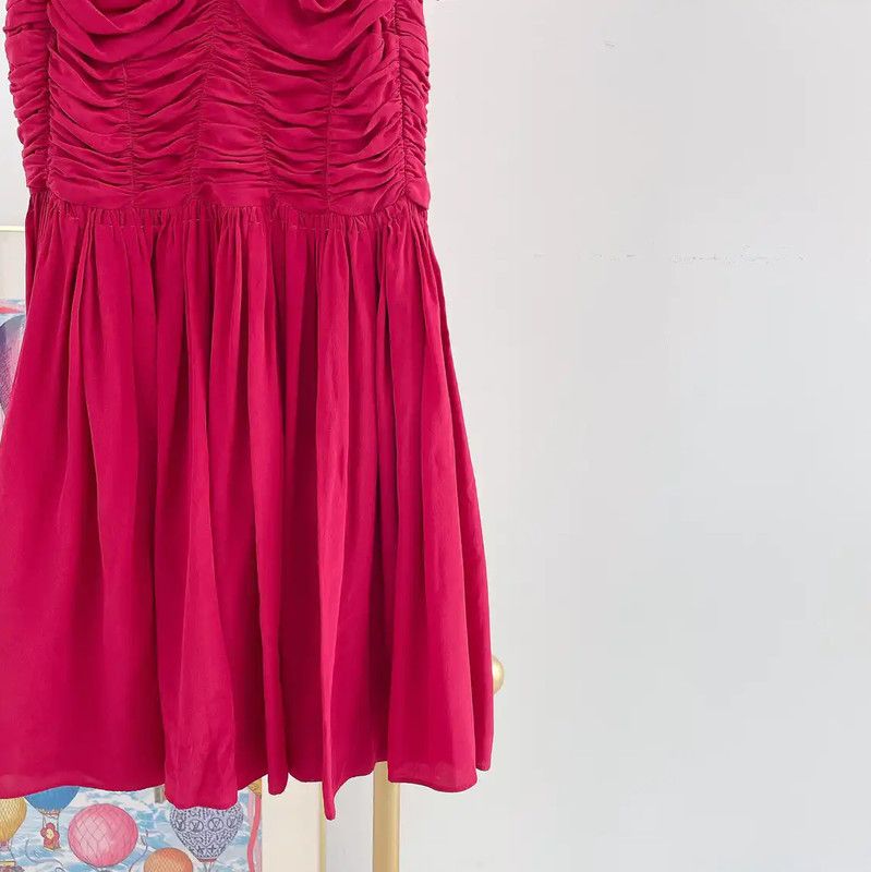Miu Miu Miu Miu Pink Silk Short Sleeve Dress 0089 Size M / US 6-8 / IT 42-44 - 4 Thumbnail