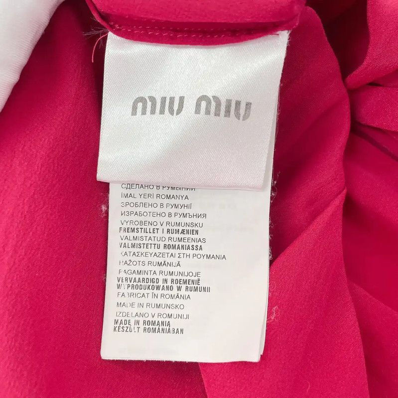 Miu Miu Miu Miu Pink Silk Short Sleeve Dress 0089 Size M / US 6-8 / IT 42-44 - 8 Thumbnail