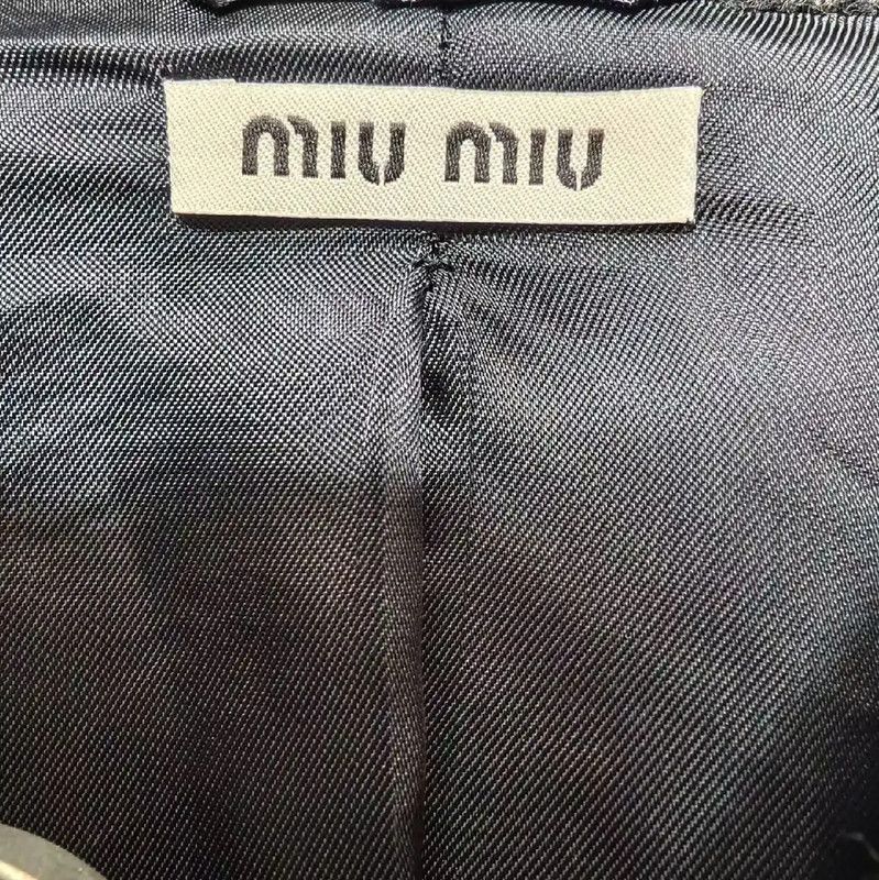 Miu Miu Miu Miu Black Wool Women's Coat 0089 Size S / US 4 / IT 40 - 3 Thumbnail