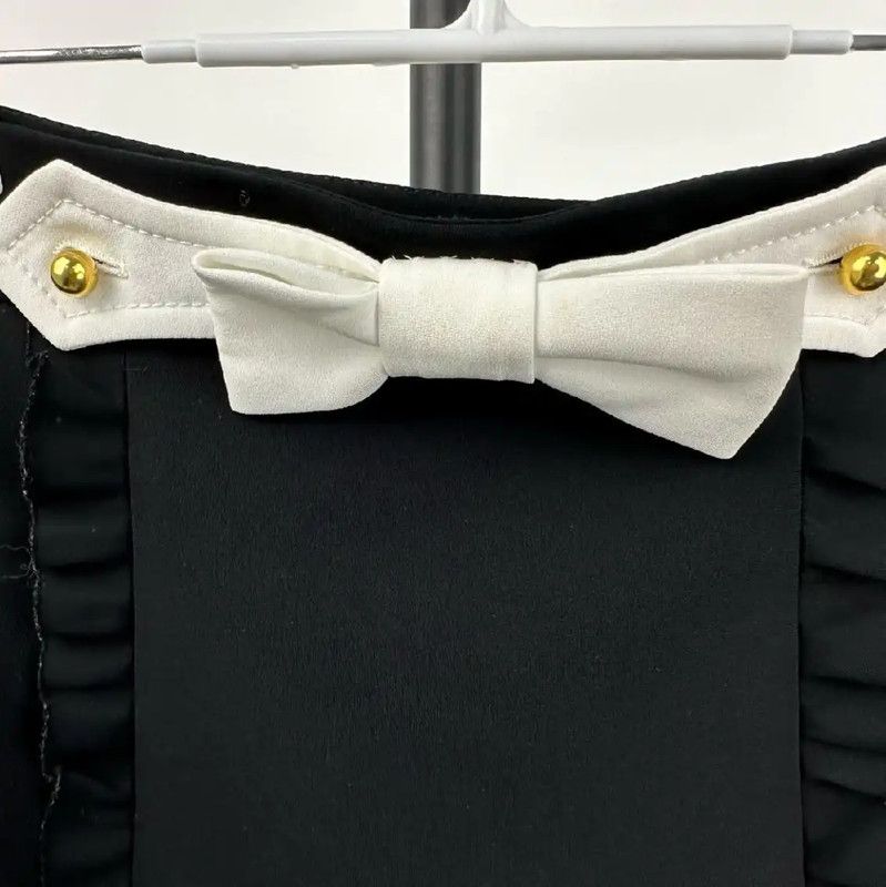 Miu Miu Miu Miu Black Cotton Women's Skirt with Bow 0089 Size 27" / US 4 / IT 40 - 3 Thumbnail