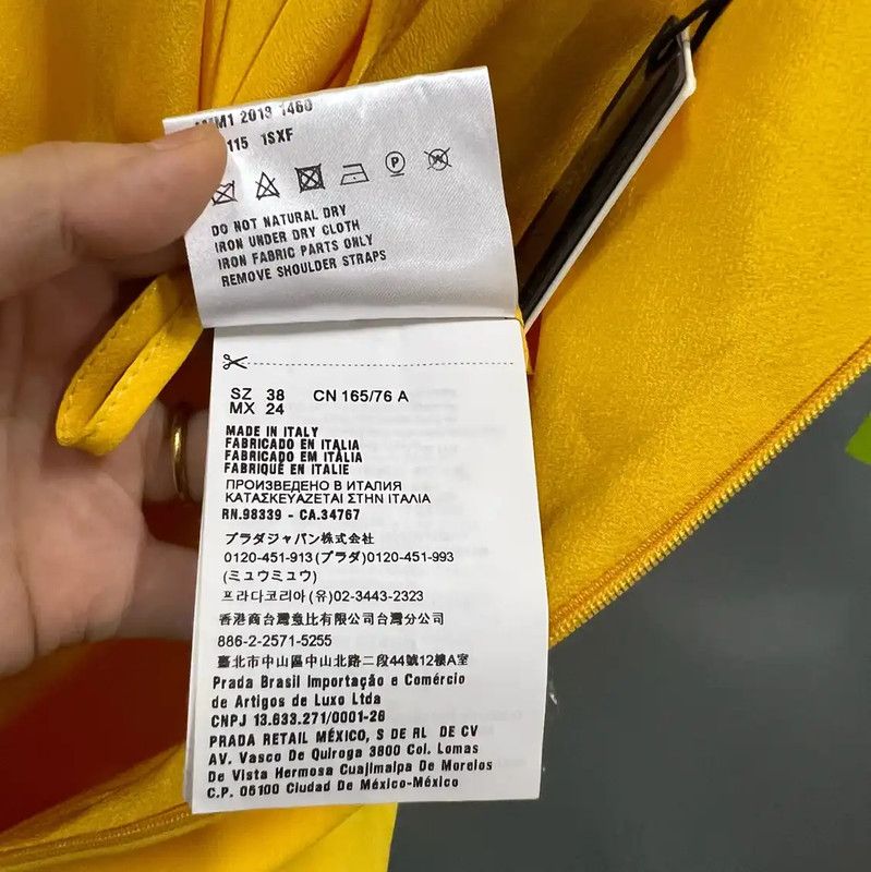 Miu Miu Miu Miu Summer Yellow Cotton Midi Dress 0089 Size XS / US 0-2 / IT 36-38 - 3 Thumbnail