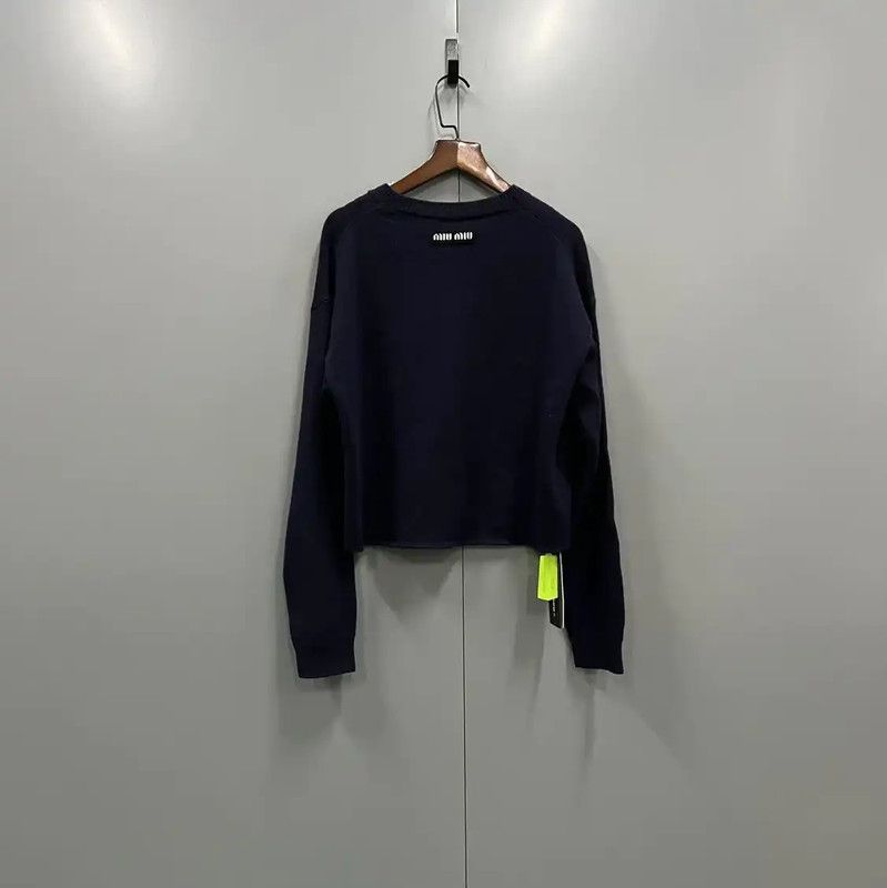 Miu Miu Miu Miu Black Wool Long Sleeve Sweater 0089 Size ONE SIZE - 2 Thumbnail