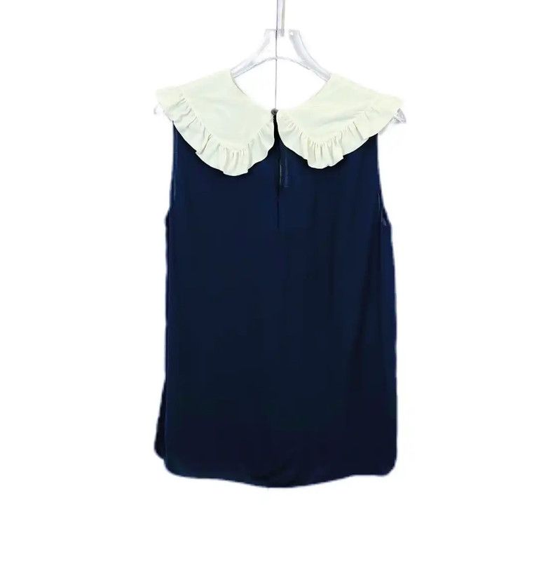Miu Miu Miu Miu Sleeveless Black Cotton Summer Top 0089 Size S / US 4 / IT 40 - 2 Thumbnail