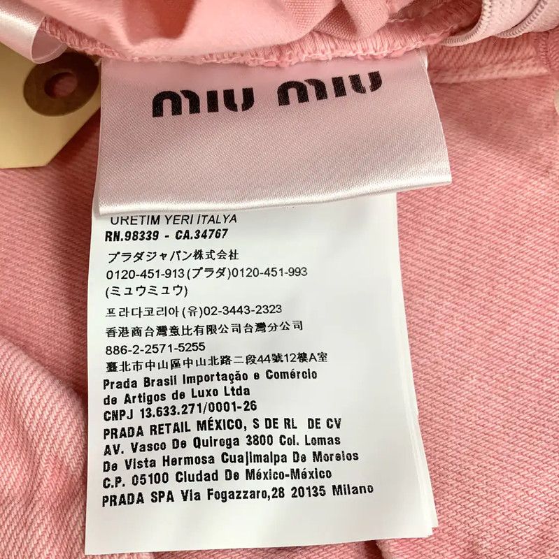 Miu Miu Miu Miu Pink Cotton Women’s Shorts 0089 Size 23" - 7 Thumbnail