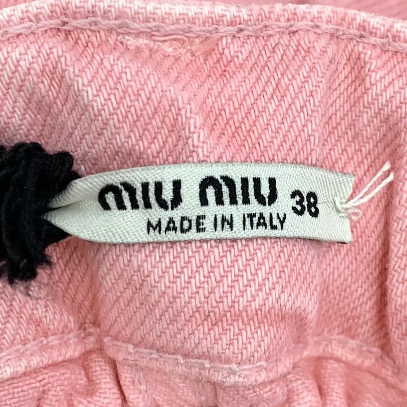 Miu Miu Miu Miu Pink Cotton Women’s Shorts 0089 Size 23" - 6 Thumbnail