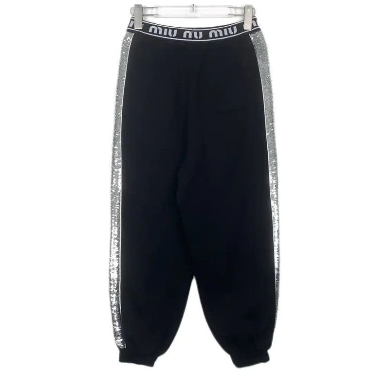 Miu Miu Miu Miu Black Cotton Womens Casual Pants 0089 Size 23" - 2 Thumbnail