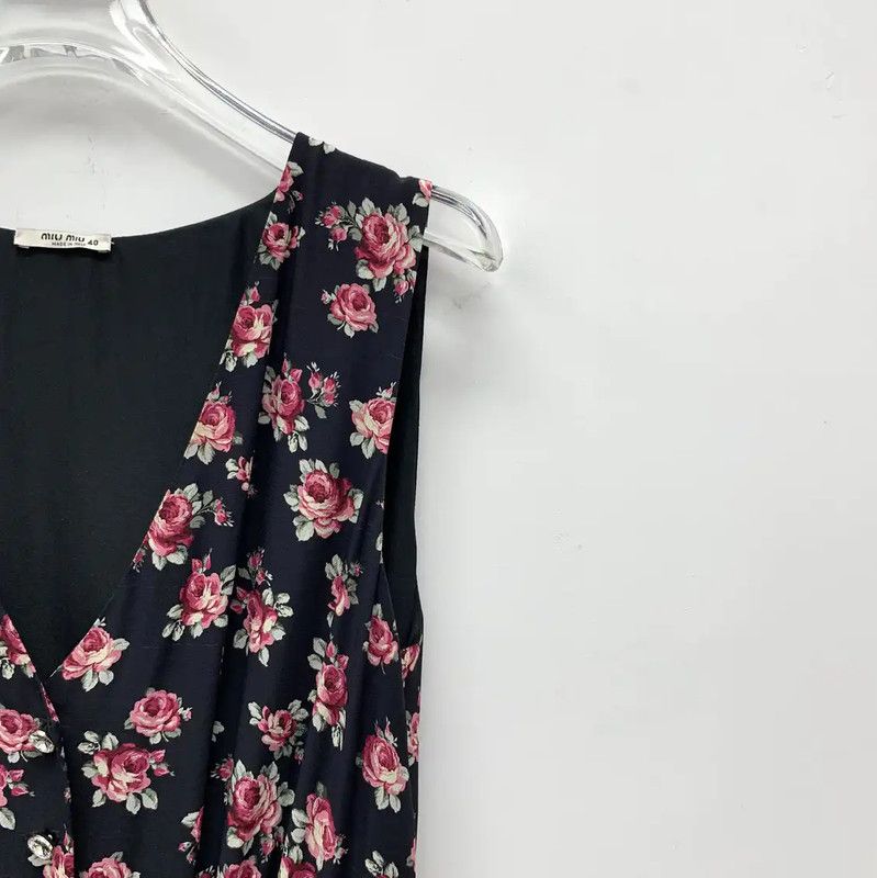 Miu Miu Miu Miu Colorblock Cotton Dress for Women 0089 Size M / US 6-8 / IT 42-44 - 3 Thumbnail
