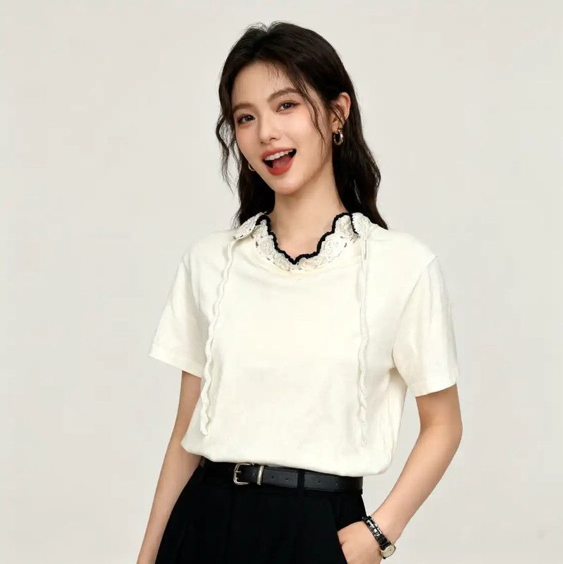 Miu Miu Miu Miu White Wool Women's T-Shirt 0089 Size M / US 6-8 / IT 42-44 - 3 Thumbnail