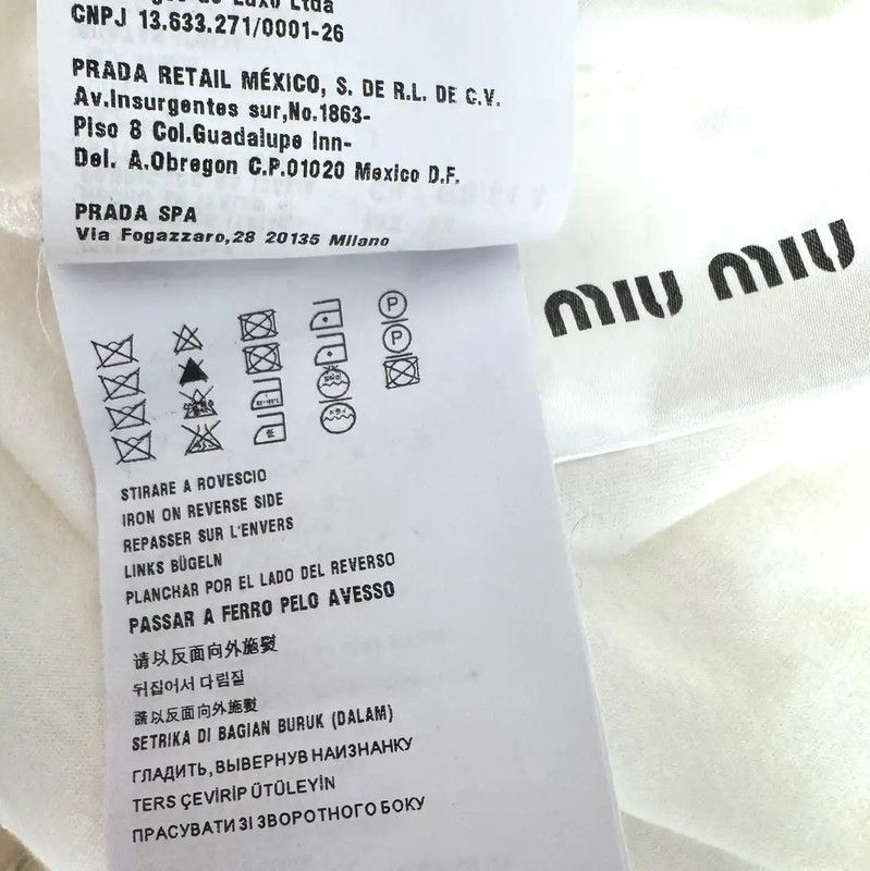 Miu Miu Miu Miu White Wool Women's T-Shirt 0089 Size M / US 6-8 / IT 42-44 - 8 Thumbnail
