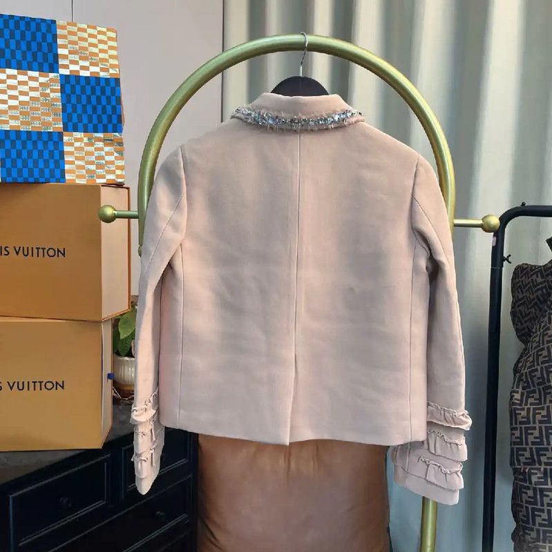 Miu Miu Miu Miu Light Pink Polyester Jacket 0089 Size S / US 4 / IT 40 - 2 Thumbnail