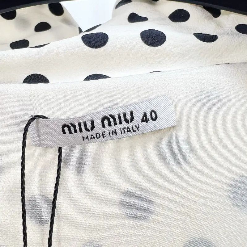 Miu Miu Miu Miu Polka Dot Midi Dress for Summer 0089 Size L / US 10 / IT 46 - 6 Thumbnail