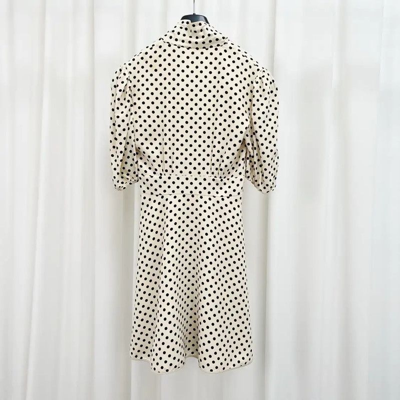 Miu Miu Miu Miu Polka Dot Midi Dress for Summer 0089 Size L / US 10 / IT 46 - 2 Thumbnail