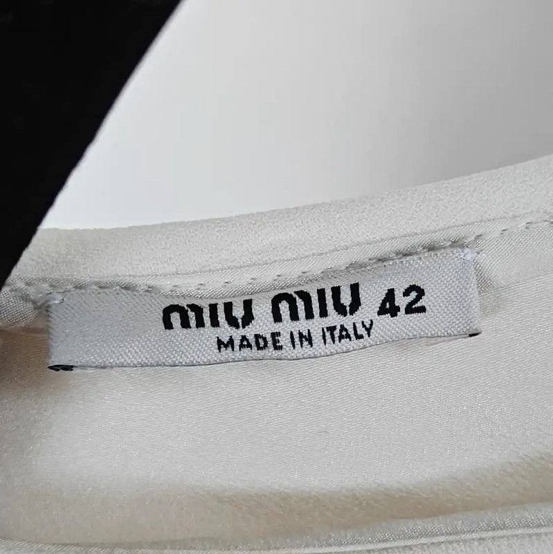 Miu Miu Miu Miu Summer White Silk Embroidered Dress 0089 Size M / US 6-8 / IT 42-44 - 5 Thumbnail