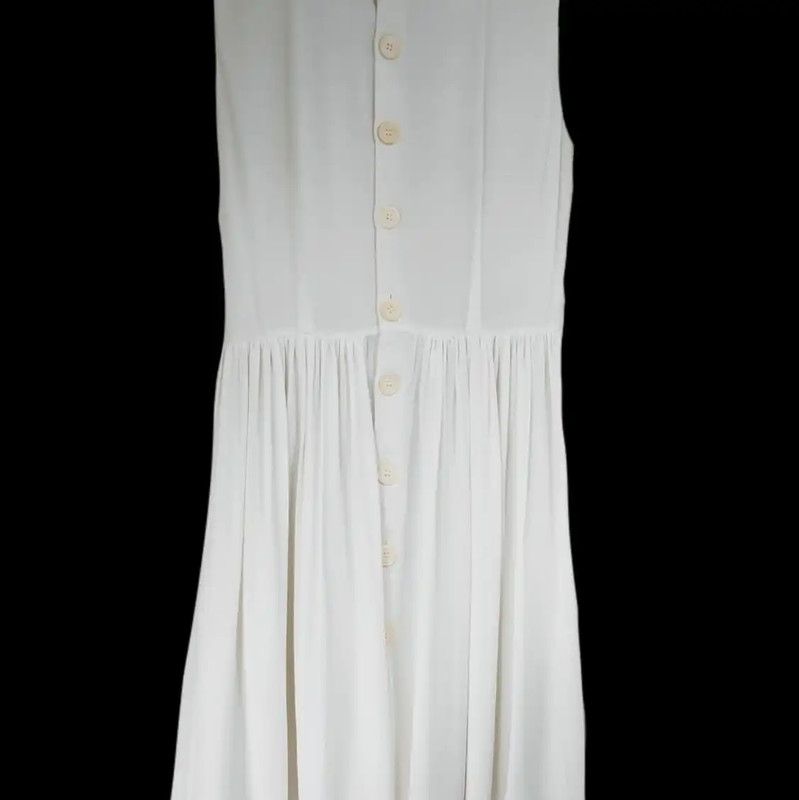 Miu Miu Miu Miu Summer White Silk Embroidered Dress 0089 Size M / US 6-8 / IT 42-44 - 3 Thumbnail